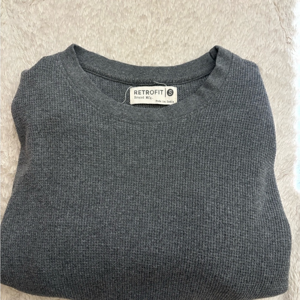 Retrofit Charcoal Knit Top